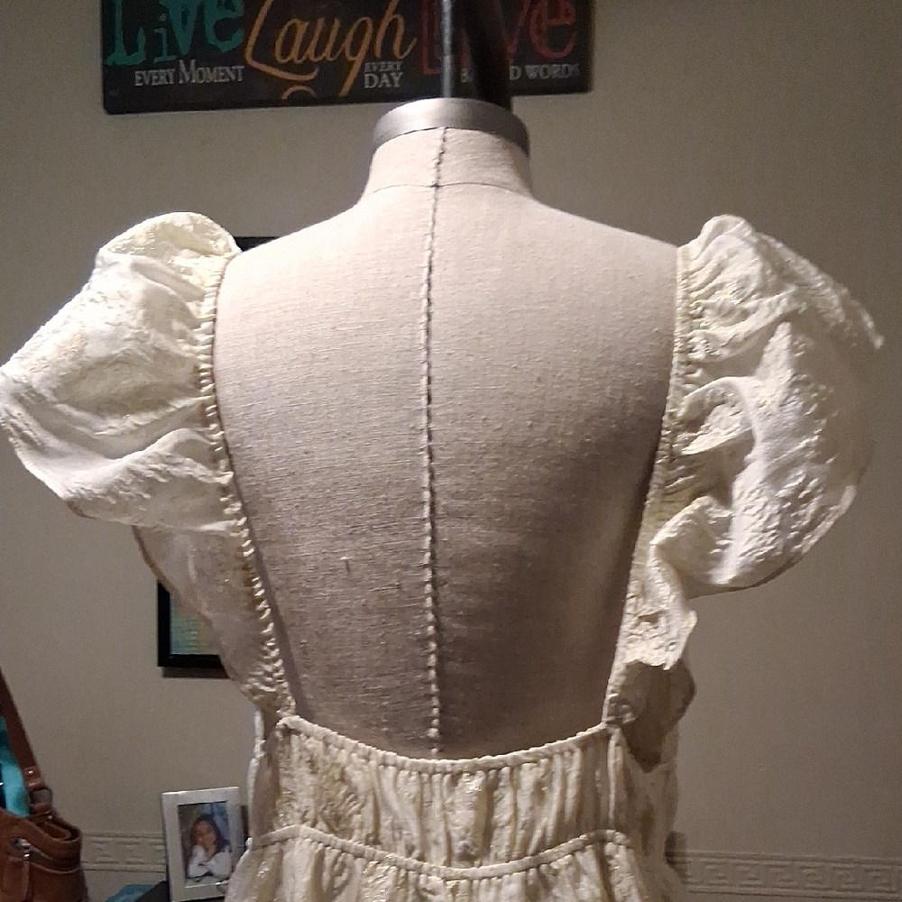 Altar'd State Cream and Gold Dress - Picture 4 of 5